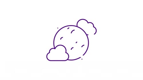 Animated World Cloud Star With Alpha Channel