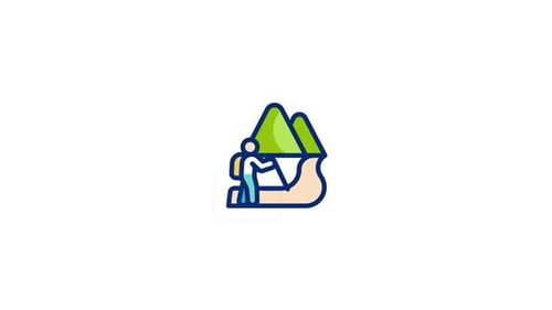 Hiking Animated Icon