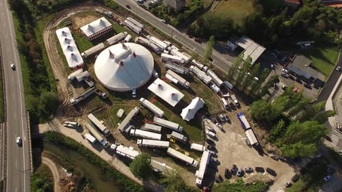Aerial View Circus Tent