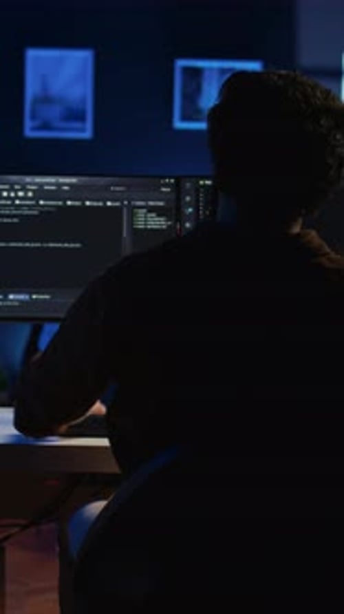 Softwaretechniker frustriert bei der Aktualisierung des komplexen Binärcodes