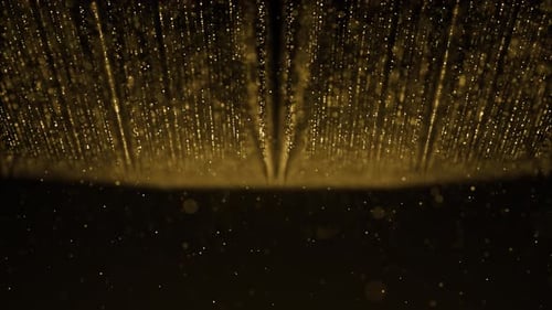 Elegant Golden Glitter Particles Falling Award Show Stage Background