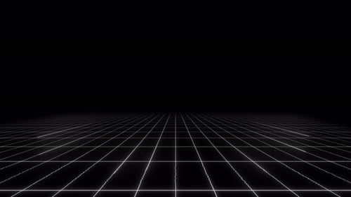 Abstrakte 3D-Technologie Dunkler Hintergrund Zufällige Punkte und Rasterdaten Hitech Concept Virtual Space