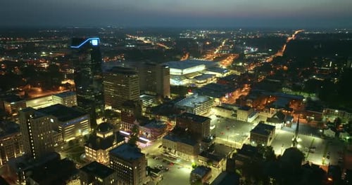 Office Buildings in Downtown District of Lexington Kentucky USA American Megapolis with Business