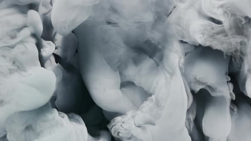 gray thick smoke billows in the space of 60fps