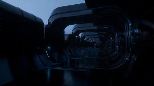 3d render cinematic background, scifi tunnel with dynamic
