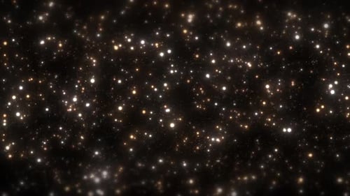 Golden Sparkling Light Particles Background Loop