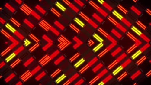 Dynamic neon arrows create a modern abstract background loop