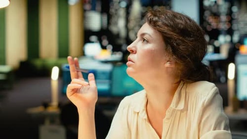 Employee Thinking About Tactical Solution to Increase Business Activity