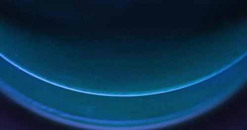 Defocused Glow Fluid Art Blue Light Flare Bubble