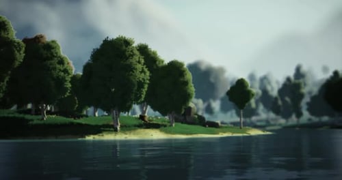 Scenic View of Calm Waters Reflecting Trees Under a Cloudy Sky
