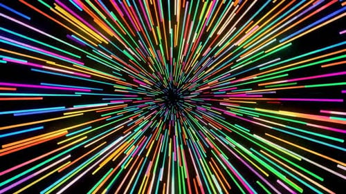 Boucle de fond de mouvement de distorsion hyper rapide au néon coloré