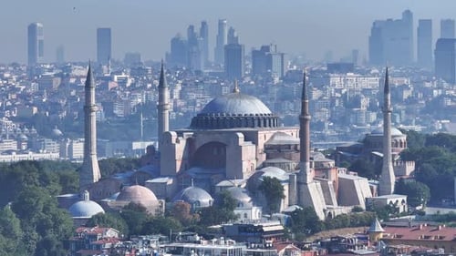 Istanbul Historical Peninsula Hagia Sophia Bosphorus Aerial View 6