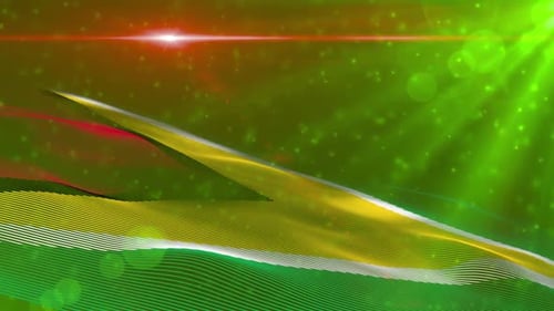 Dynamic Abstract Waving Lines Background with Bright Lens Flares