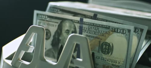 Money Counter Counting United States Dollar Bills