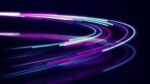 Leuchtende Neonlinien