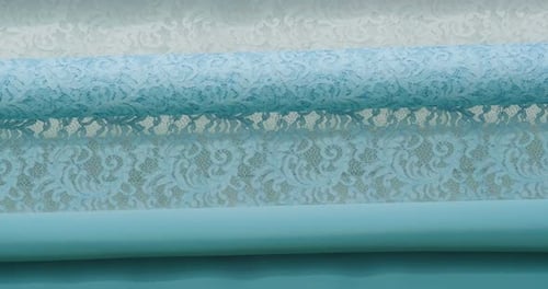 Layers of Decorative Lace and Fabric, Close Up