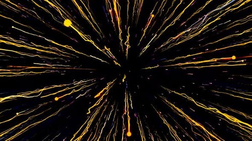 Futuristic Speed Tunnel of Abstract Glowing Particles