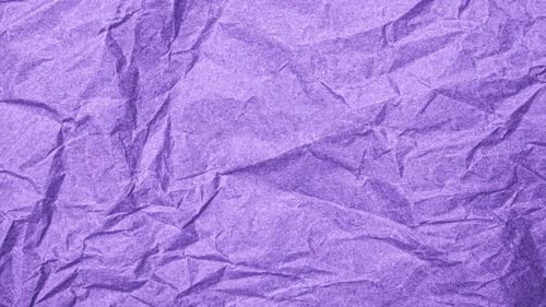 Video Background of Purple Crumbled Paper Video Top View of Wrinkled Textured Paper Violet Crumpled