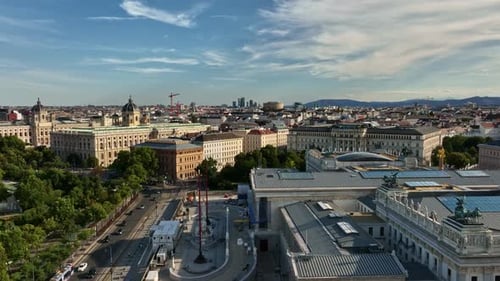 Vienna Imperial Museum Architecture Vienna Historic Maria Theresa Heritage Aerial View Theresien