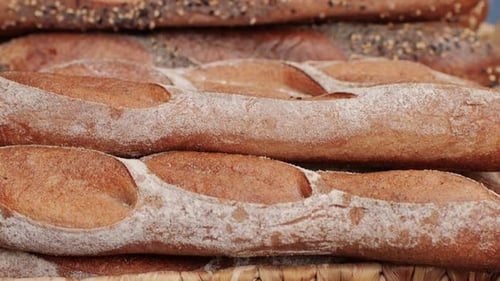 Fresh Artezan Bread Closeup Artisan Bread is Making By Skill Bakers Using Natural and Highquality