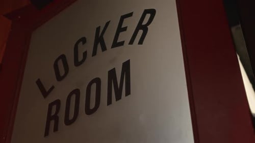 Door of Locker Room in Boxing Club
