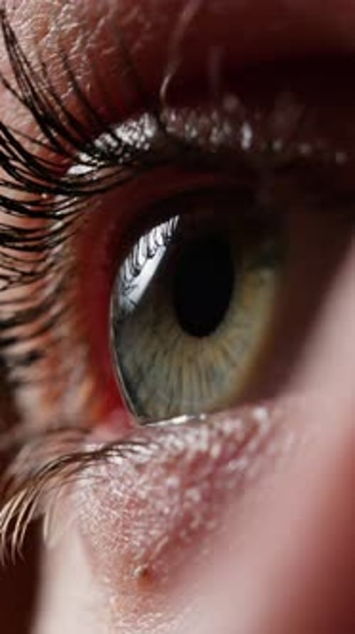 Gray Eye Closing With Subtle Fade To Darkness