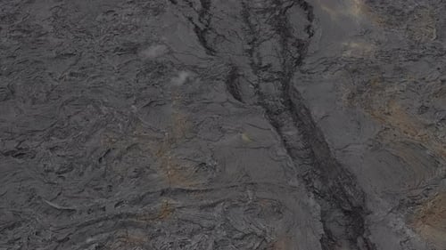 Aerial View of Volcanic Landscapes in Iceland