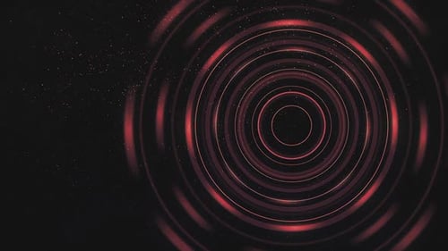 Red Circle Shape Lights Glowing Animation Loop