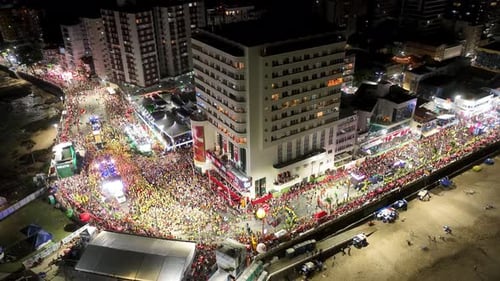 Festa de
carnaval em Salvador, na Bahia, Brasil. Paisagem de carnaval.