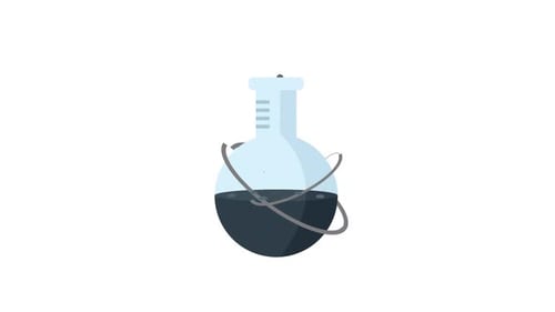 Animated Flat Design Science Flask Experiment