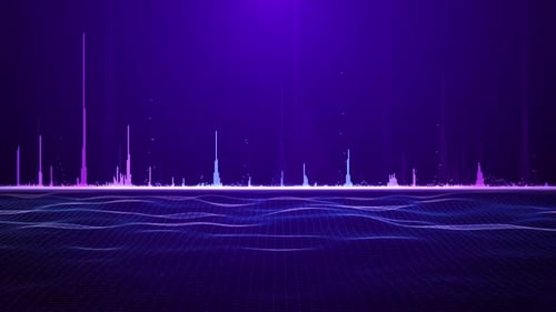 Fondo de pantalla de ecualizador y forma de onda de audio digital