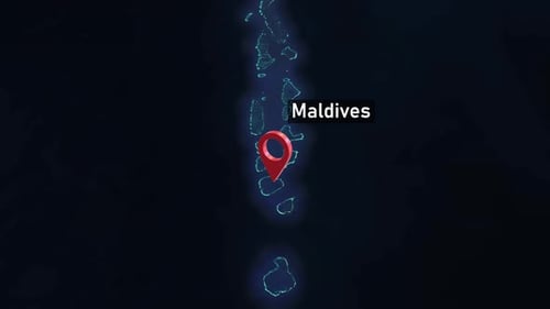 Maldives Country Zoom from Space