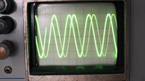 Vintage Oscilloscope Sawtooth Waveform