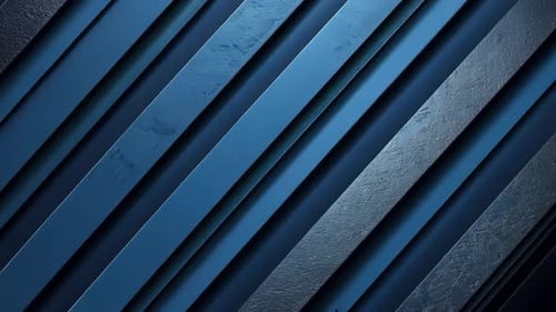 Abstract diagonal lines, deep blue and dark gray metal, textured stripes