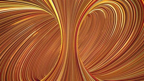 Goldene abstrakte Linien, die Wirbelformen bilden