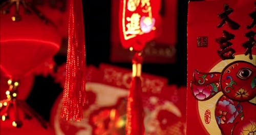 Ornements chinois, célébration du Nouvel An