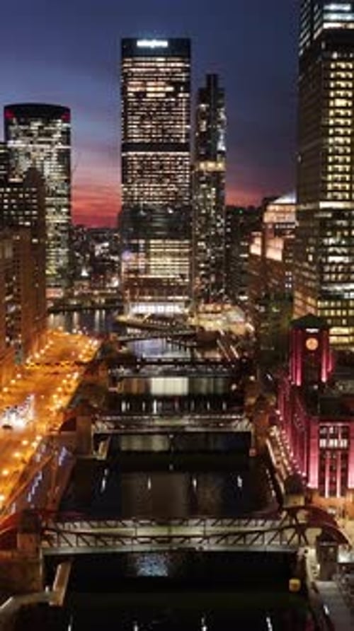 Downtown Chicago At Chicago In Illinois United States.