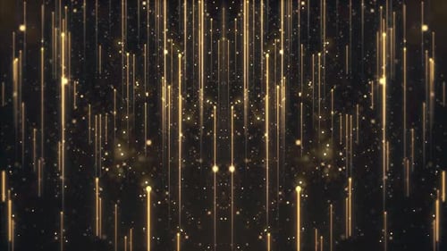 Elegant Golden Particle Streaks Awards Background