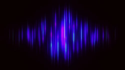 Visualizador de Audio Neon | Animación futurista de ondas musicales