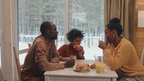 Black Family Having Lunch