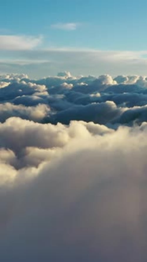 Aerial View of Clouds at Sunrise