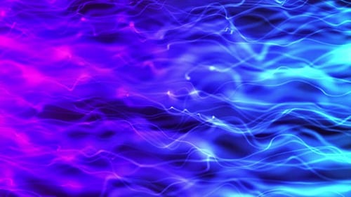 Abstract Flowing Neon Light Trails Background Loop