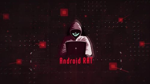 Hacker Hooded Figure Glitch Digital Logo Opener