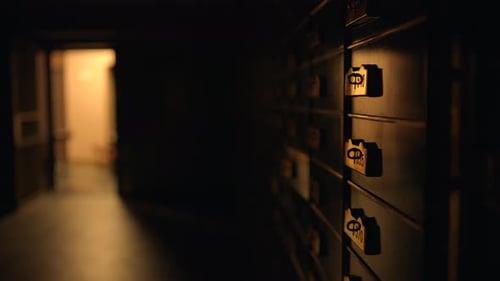 Metal Mailboxes of Parcel Locker Archives Inside Strongroom