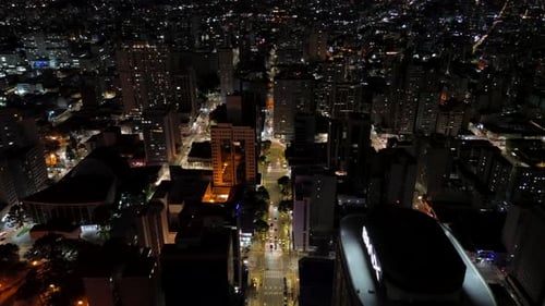 Curitiba Night Streets City Center Urban View Curitiba