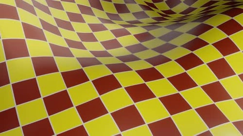 Fluid Checkerboard Wave Abstract Background Animation