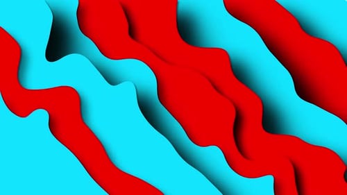 Dynamic Red and Blue Wavy Abstract Motion Background