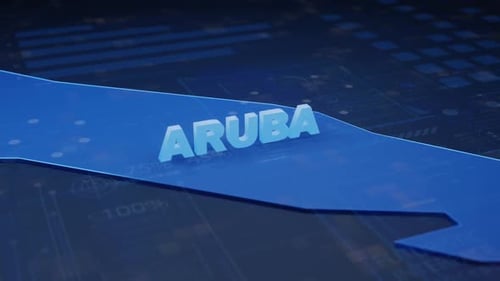 Futuristic Digital Map Reveal for Aruba