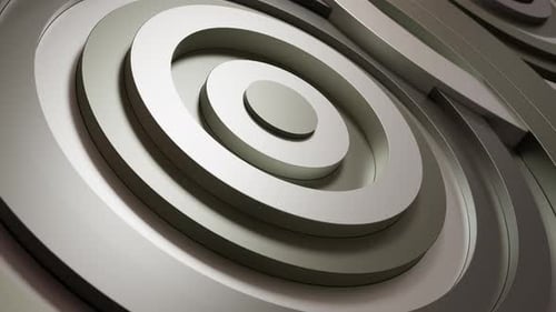 Expanding Abstract Metallic Circles Loop Background