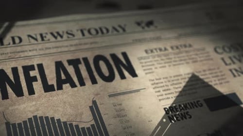 Retro Newspaper Headline: Inflation News Update